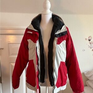 Body Glove Men's Red and White Ski Jacket